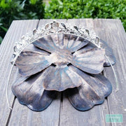 1" Silver Tiara Crown- Pageant Tiara - Silver Wedding Crown-Something Ivy