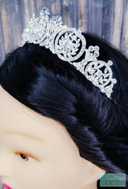 1.25" Silver Tiara Quince Crown- Pageant Crown - Silver Wedding Crown-Something Ivy