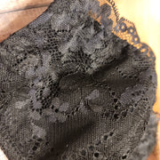 Black Lace and Cotton Face Mask - Cotton and Spandex Blend - 2 ear loops (with filter pocket) - Washable Face Mask - Reusable Dust Mask