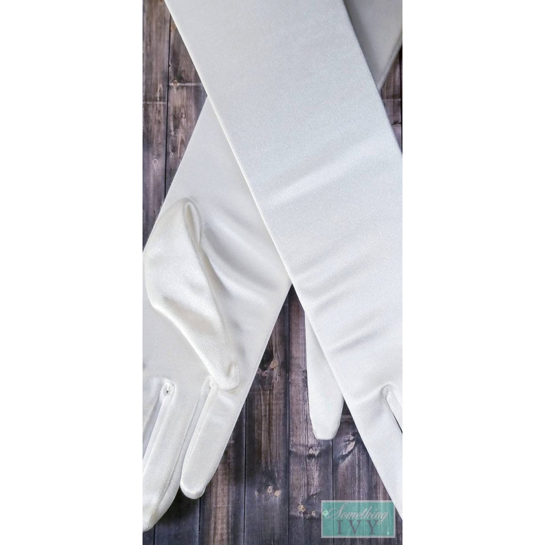 18" - Ring Finger Opening - Opera Gloves Satin - Formal Wear Gloves - SHIPPING 18" - Ring Finger Opening - Opera Gloves Satin - Formal Wear Gloves - SHIPPING