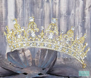 2"- Gold Tiara - Gold Headband - Gold High Tiara - Gold Tiara - Princess Gold Crown-Something Ivy
