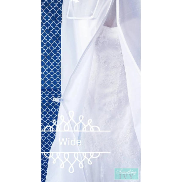 21 WIDE - XL Garment Bag - Wide Extra Large Wedding Gown Bag - White Fabric Garment Bag-Something Ivy