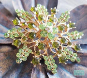2.10" Green/Mint/Gold Brooch - Wedding Brooches - Garment Brooches-Something Ivy