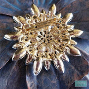 2.5" Champagne/Gold Brooch - Wedding Brooches - Garment Brooches-Something Ivy