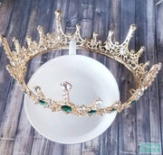 2.5" Gold Baroque Crown 360 Circle Tiara - Full Circle Crown - Gold Crowns-Something Ivy
