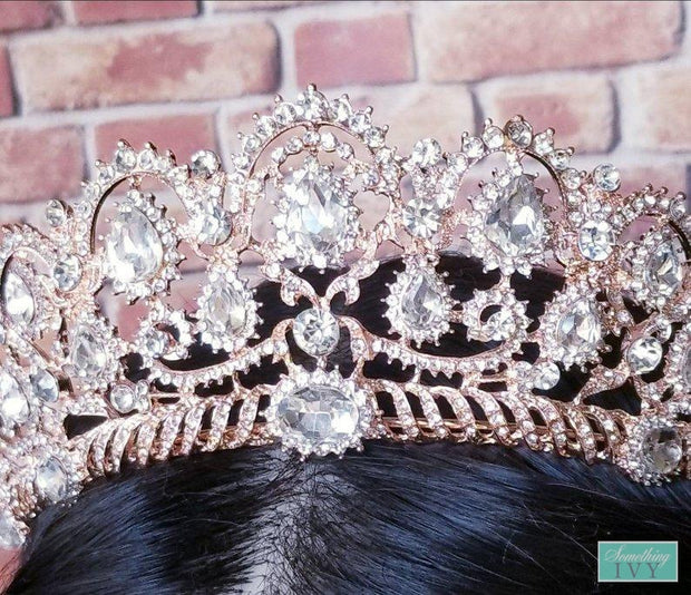 2.5" - Queen Silver Crown Tiara - Sweet 16 Crown - Quince Crown Tiara-Something Ivy