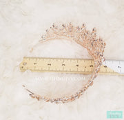 2.5" Rose Gold Tiara with Champagne & Amber Colors-Something Ivy
