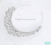 2.5" - Royal Blue and Silver Tiara Quinceanera Crown- Sapphire Blue Crown-Something Ivy