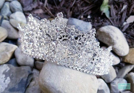 2.75" Duchess Crystal Tiara - Quince Crown-Something Ivy