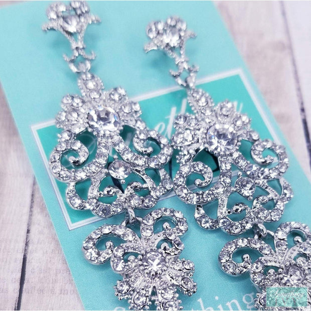 Dangle Earrings Formal Silver Earrings 3