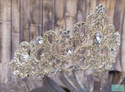 3" High Princess Light Gold Crown - Gold Quince Crown-Something Ivy