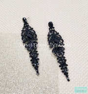 3.25" - Black Chandelier Earrings-Something Ivy