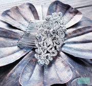 3.5" Antique Silver Comb - Bridal Combs - Silver Combs - Art Deco Comb-Something Ivy