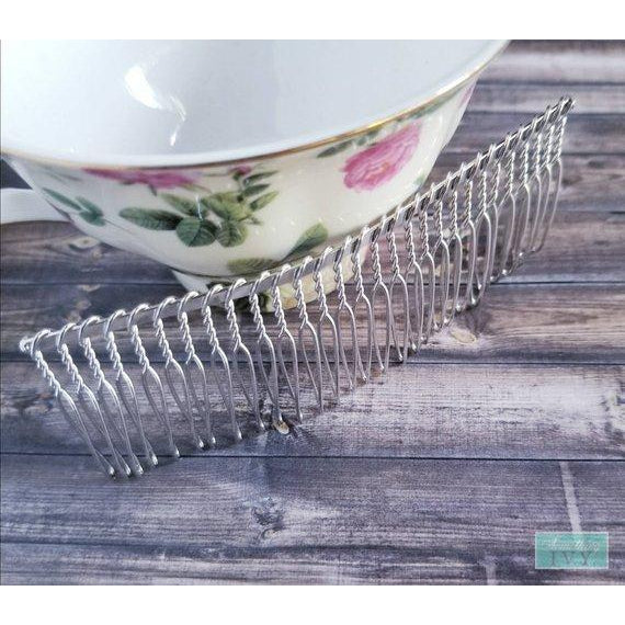 4.25" Silver Metal Comb - Accessory Silver Combs -Veil Combs - Plain Metal Combs-Something Ivy