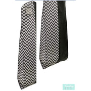 72" - Black & White Chevron/Herringbone Fabric Garment Bags-Something Ivy