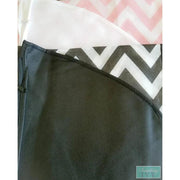 72" - Black & White Chevron/Herringbone Fabric Garment Bags-Something Ivy