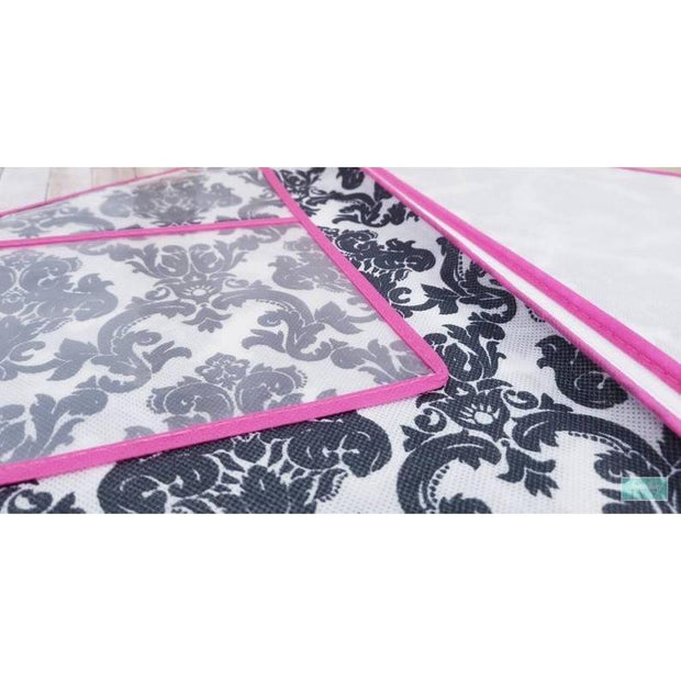 72" - Pink and Damask Fabric Garment Bag - Bridesmaids Dress Bag - Garment Bags - Gown Garment Bags - Prom Garment Bags -Something Ivy