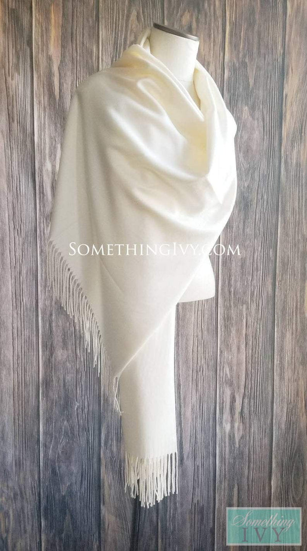 Ivory 100% Cashmere Shawl Pashmina Scarf Wrap Stole Throw Hand - Foto 9