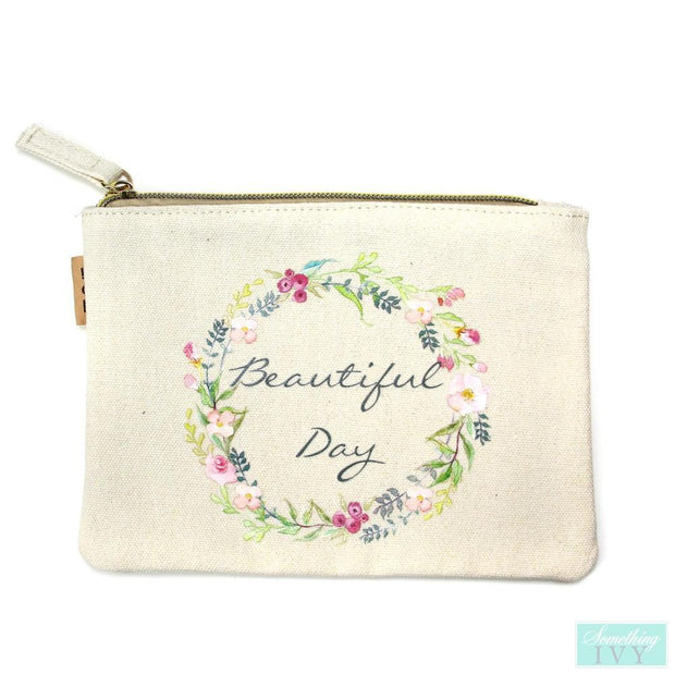 Beautiful Day Bag Zippered Cotton Bag-Something Ivy