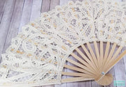 Black Wood Lace Fan,Wedding Fans,Decorative Hand Fans,Expandable Fans, Victorian Fans, Dance Fans, Spanish Fans, Antique Lace Fans-Something Ivy