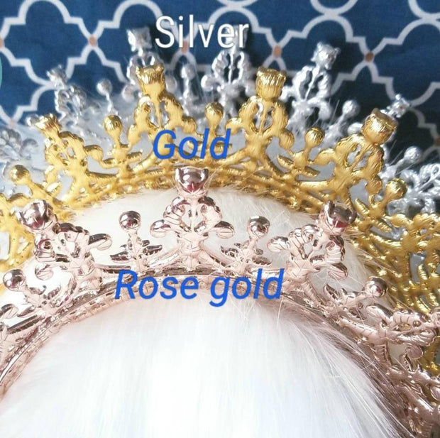 Choose Color - Light Rose Gold Tiara - Light Rose Gold High Tiara - Light Rose Gold Crown - Sweet 16 Crown - Quince Crown Tiara-Something Ivy