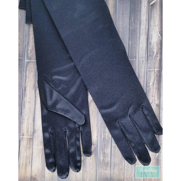 Choose Color - Opera Gloves Satin - Formal Wear Gloves - Costume Gloves - Satin Gloves-Something Ivy