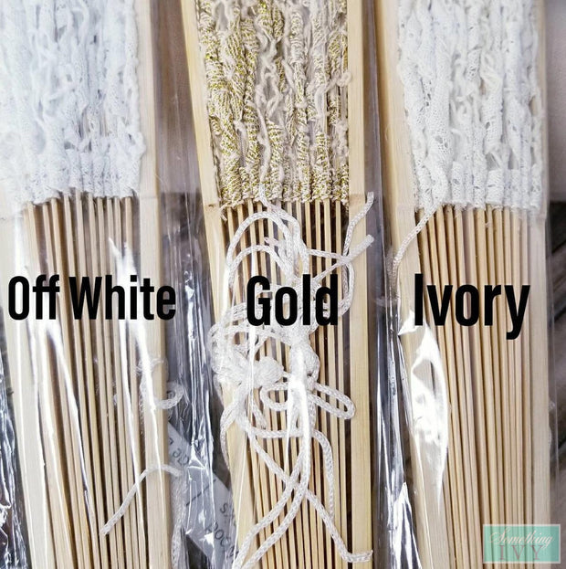 Choose Color - Wood Lace Fan,Wedding Fans,Decorative Hand Fans,Expandable Fans, Victorian Fans, Dance Fans, Spanish Fans, Antique Lace Fans-Something Ivy