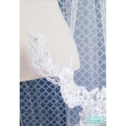 Choose Length - Alencon Beaded Wedding Veil-Something Ivy