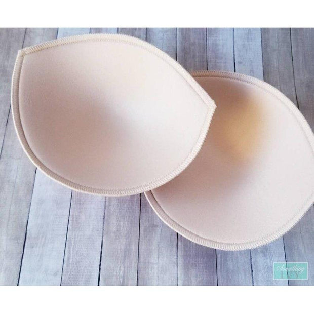 Size D or DD - Molded White Sew In Bra Cups - Foam Bra Cups - White Cups -  Sew In Bra Cups (Molded Style with Pre-made Slits for sewing in)