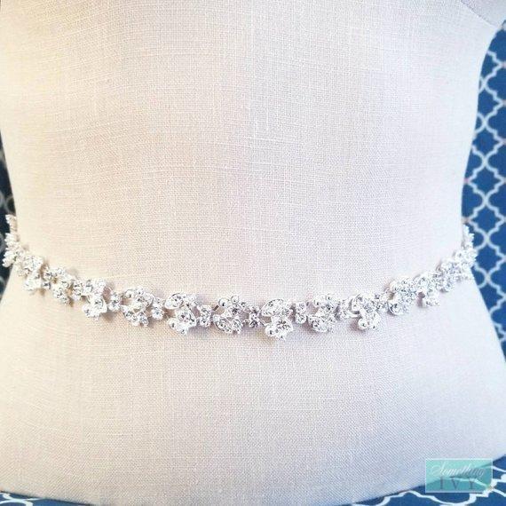Crystal Rhinestone Beaded Sash with Organza Ties SHIPPING Crystal Rhinestone Beaded Sash with Organza Ties SHIPPING