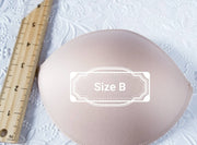 Choose Size - Nude Foam Filled Push Up Bra Cups - Foam Bra Cups - Bra Cups - Nude Bra Push Up Pads