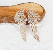 2.5&quot; - Rose Gold Earrings - Angel Wings Chandelier Earrings