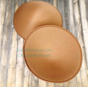 Choose Size -  Chocolate Brown Round Nude Cups, Foam Bra Cups, Sew In Bra Cups, Bra Pads, White Bra, Invisible Bra, Gown Bra Pads
