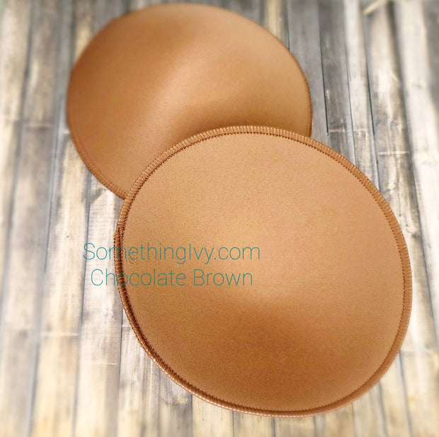 Choose Size -  Chocolate Brown Round Nude Cups, Foam Bra Cups, Sew In Bra Cups, Bra Pads, White Bra, Invisible Bra, Gown Bra Pads