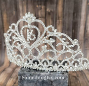 Choose Colors - 3.5&quot; Sweet 15/16 Quince Crown- Sweet 16 Silver Pageant Crown - Sweet 15 Crown - Debutante Crown - Sweet 16 Crown