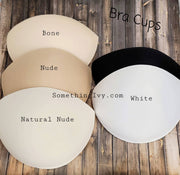 Choose Color- Seamless Foam Bra Cups with No Edge/Non-Serge  - Foam Bra Cups - Bra Cups - Black Bra - Standard Foam Cups - Sew in