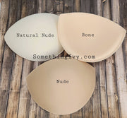 Non-Serged Push-Up Bra Cups - Size A/B - 1 Pair/Pack - Beige