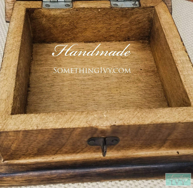 Lotus Hamsa Hand Wooden Box - Lotus Hamsa Hand Gift Box - Lotus Hamsa Hand Wood Box - Lotus Hamsa Hand Jewelry Box - Lotus Hamsa Hand-Something Ivy