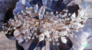Rose Gold Crystal Clip- Rose Gold Prom Clip - Rose Gold Quince Clips-Something Ivy
