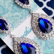 Royal Blue Drop Earrings - Something Blue Chandelier Earrings-Something Ivy