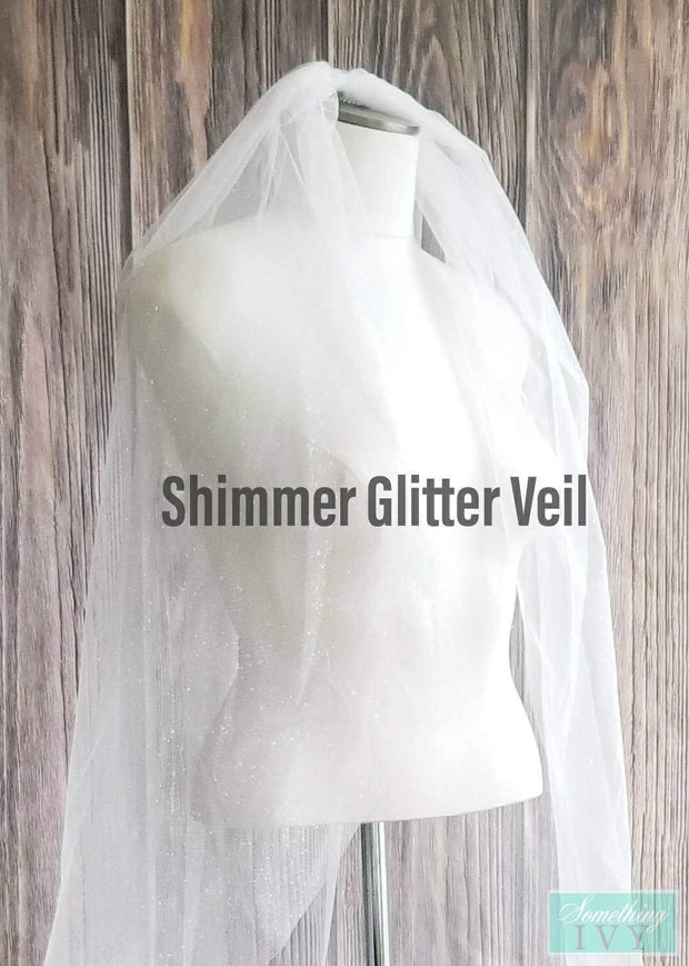 Shimmer Glitter Veil - Veils with Glitter - Shimmer Veil-Something Ivy